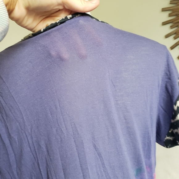 Etro Purple Sheer Printed V Neck Shirt Dress - Picture 6 of 9